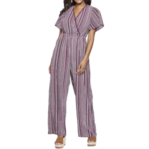 Target Xhilaration Women's Striped Short Sleeve Wrap Jumpsuit
